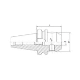 End Mill Holder Whistle Notch BT40/50-SLB06-50~40-110 - Makotools Industrial Supply Tools for Metal Cutting